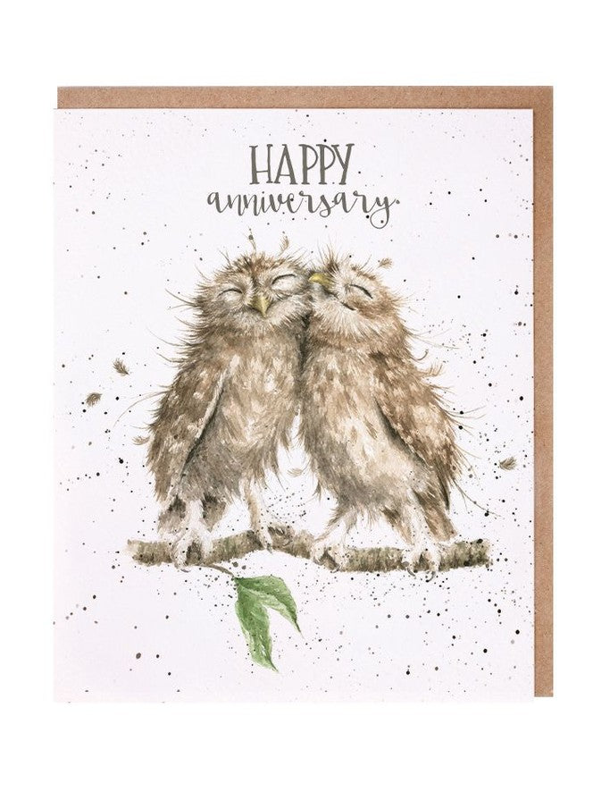 Card AOC018 Anniversary Owls