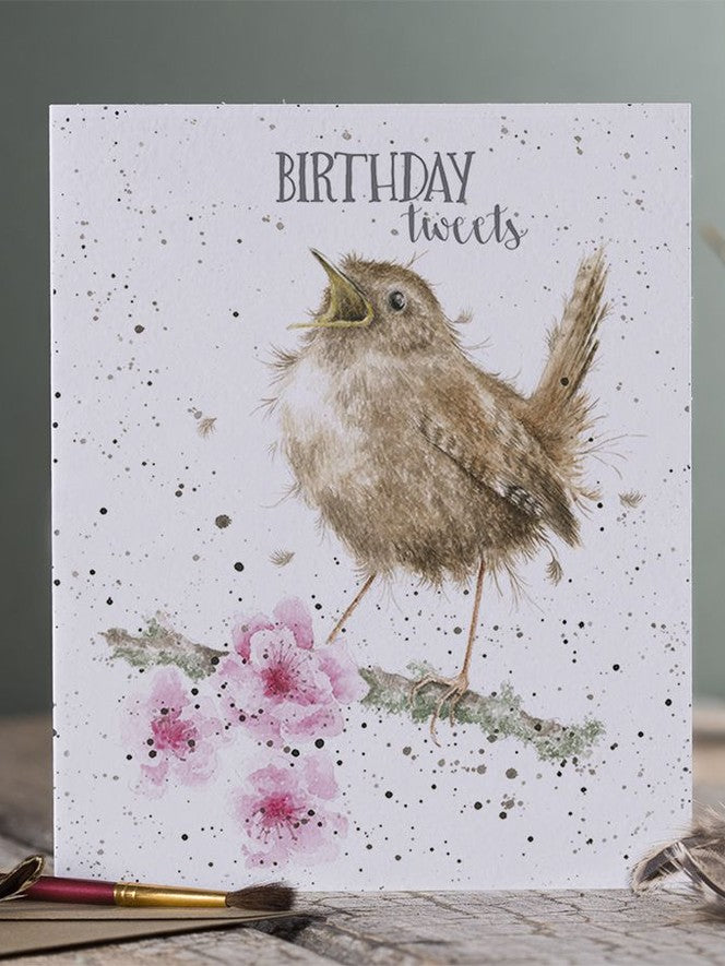 Card Aoc027 Birthday Tweets Sparrow