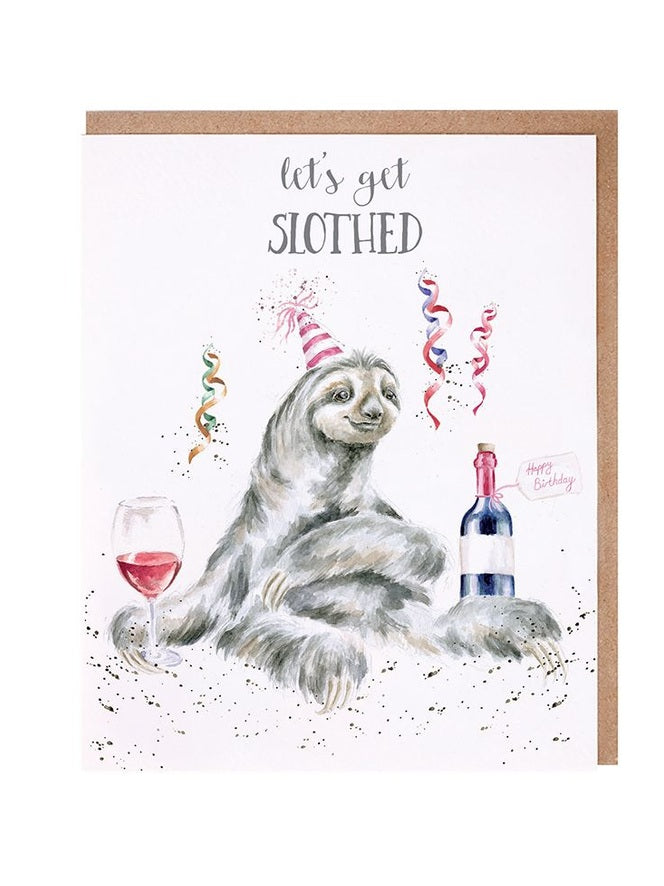 Card Aoc187 Let's Get Slothed Happy Birthday Sloth