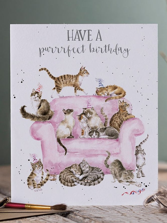 Card AOC197 A Purrfect Birthday Cats