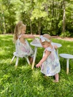 Dress Butterfly Kisses - 100 % Gauze / Cotton - White Pink Purple Butterfly - BUTKIS240