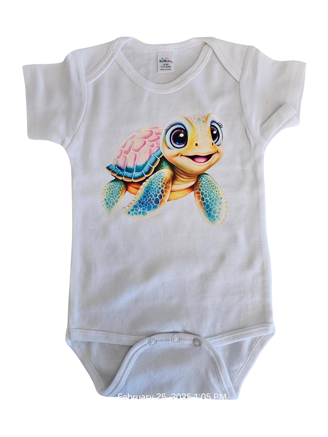Onsie Pink Sea Turtle 12 - 18 month Decal