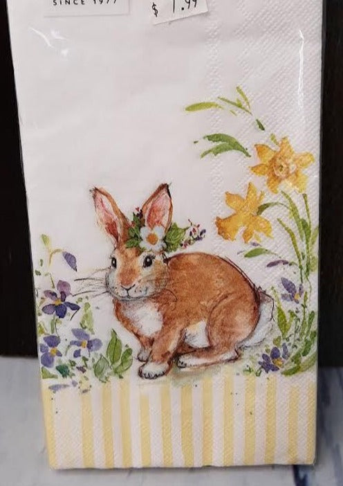 Napkins - Easter Bunny Floral - 16 pc. 