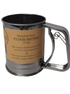 Flour Sifter - 3 Cup - Stainless Steel