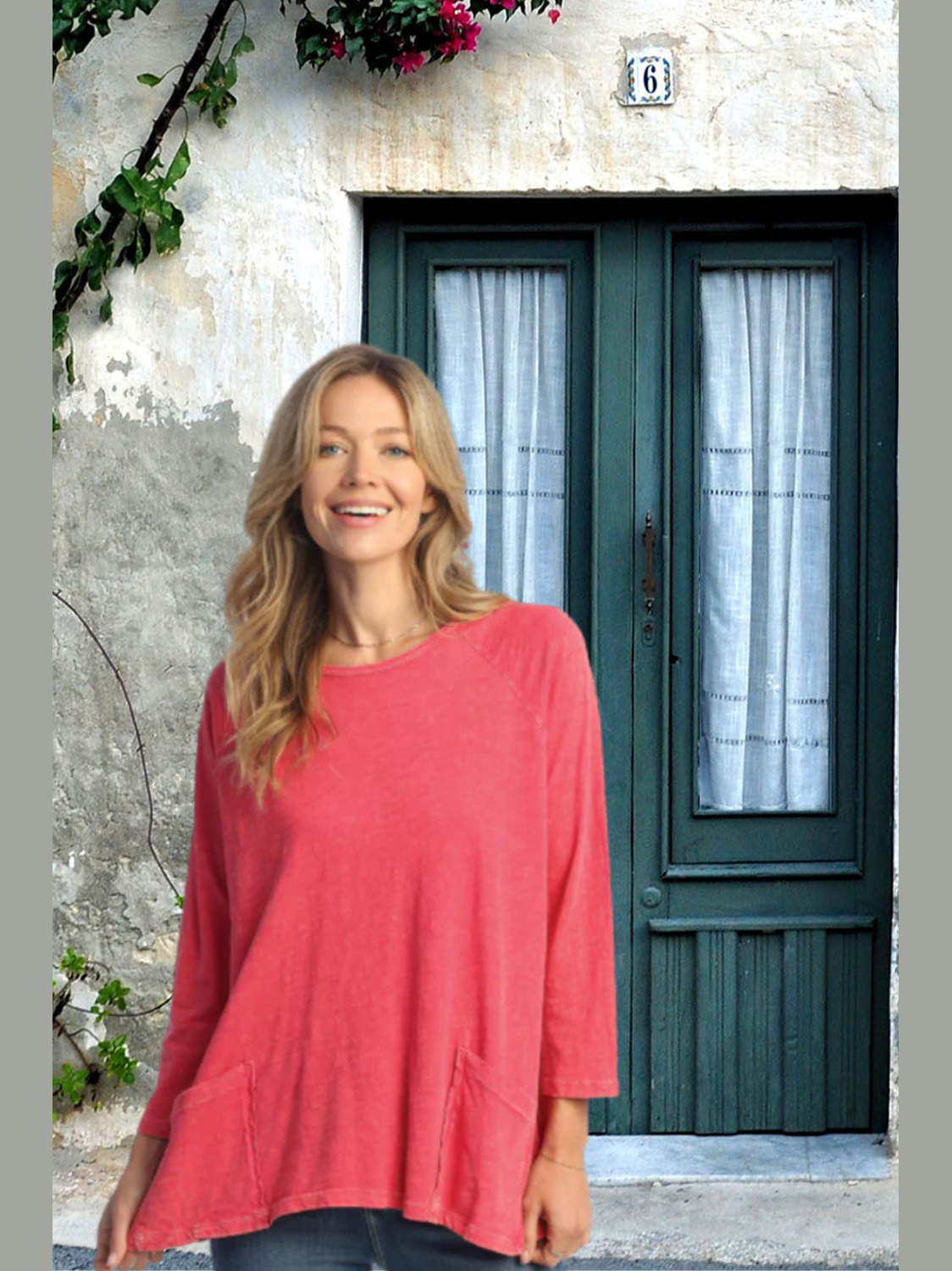M12- Rasp Tunic w/ 2 Pockets - Mineral Washed