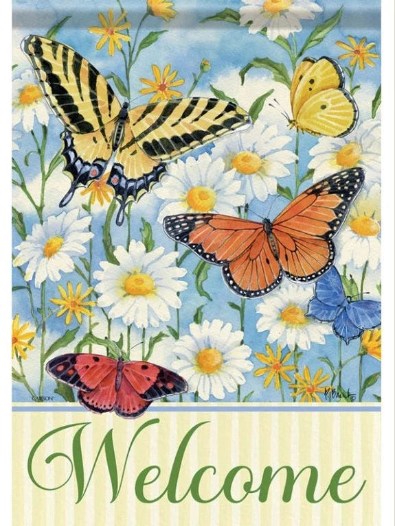 Garden Flag Double Sided Butterflies & Daisies 53791