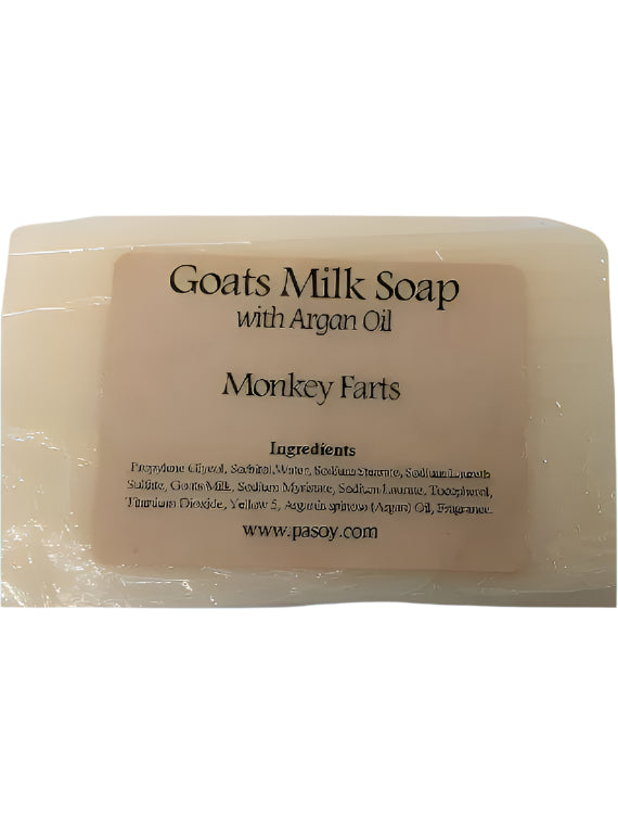 Monkey Farts-Goats Milk BarSoap With Argan-Size.75x2.25x3.75"-20531