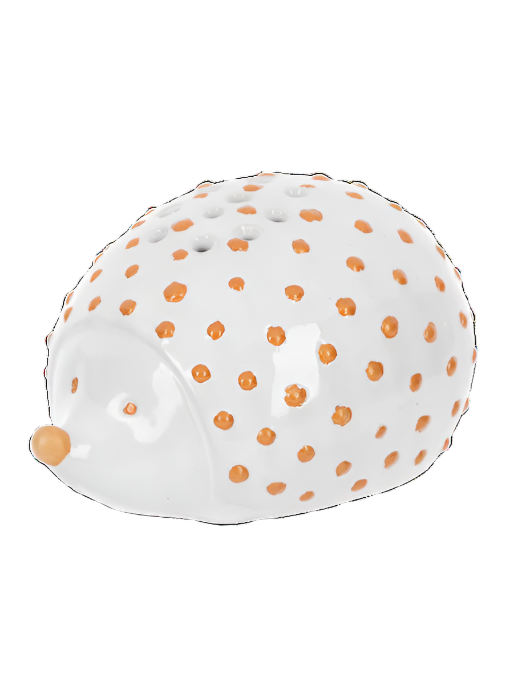 Toothpick Holder Hedge Hog Ceramic White Cb188576