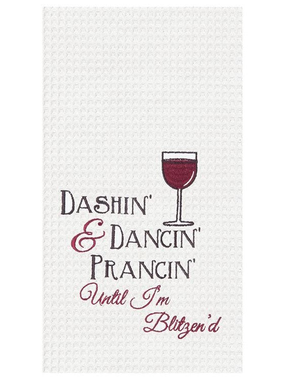 Tea Towel I'M Blitzen'd Christmas White 86100563