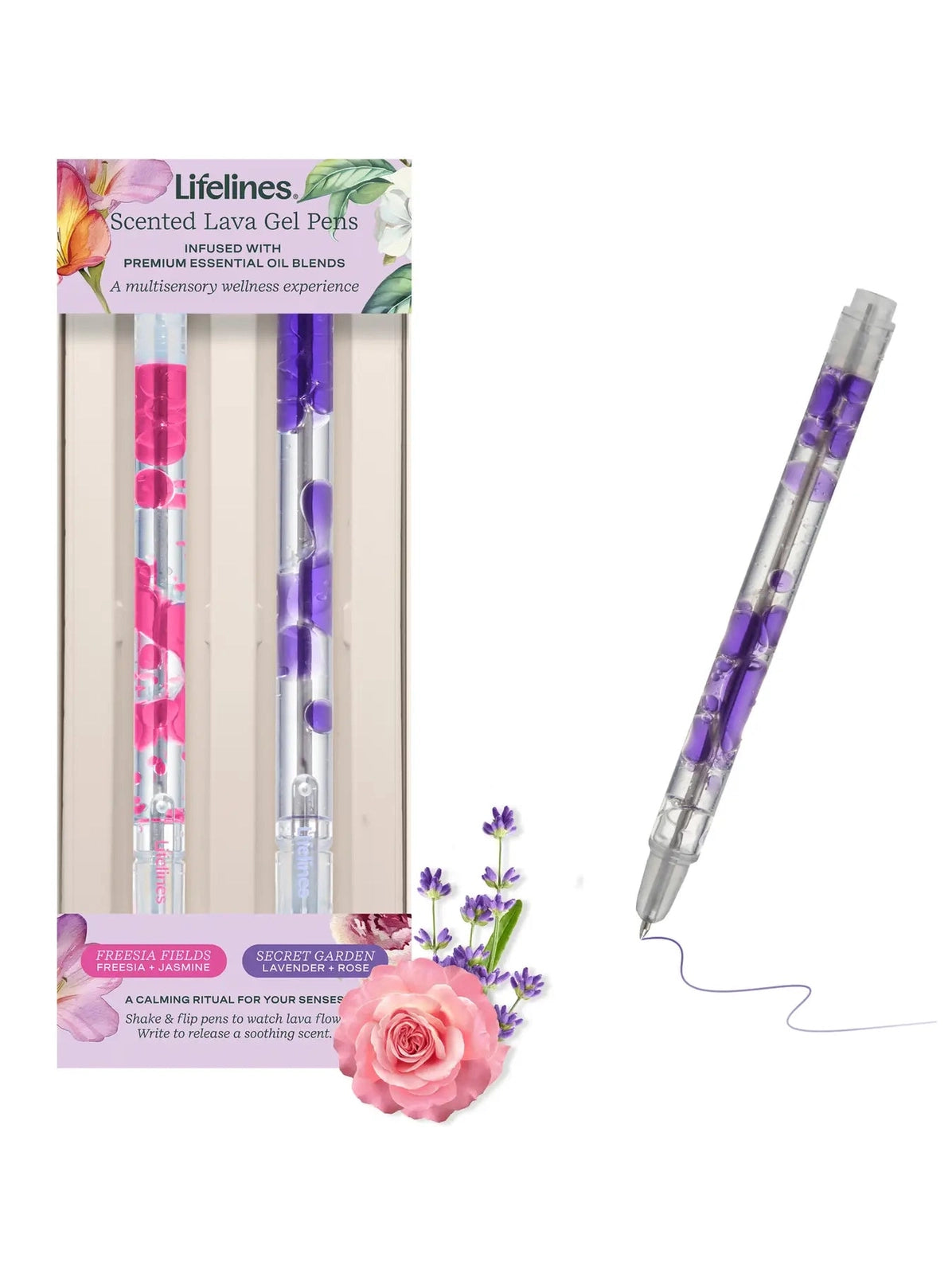 Scented Lava Gel Pens Freesia Fields/Secret Garden Ll123109