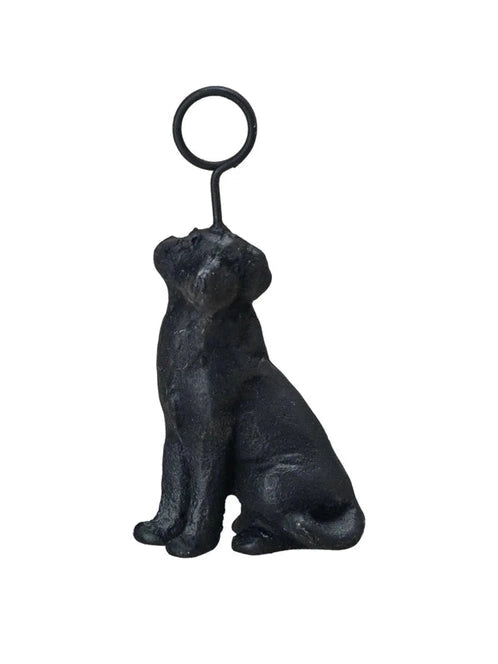 Card Holder Cast Iron Dog Labrador 4" Df9740
