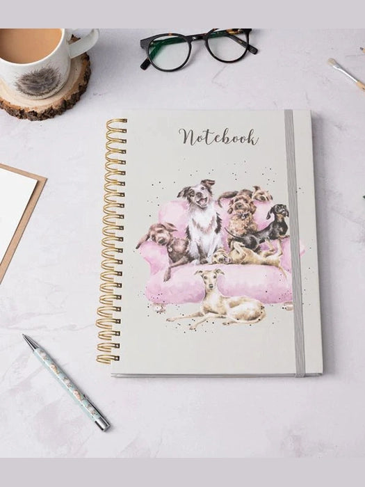 Spiral Notebook Dogs Movie Night Grey Lhb013