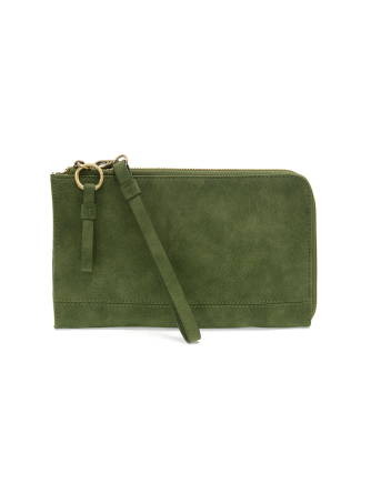 Wristlet/Wallet Faux Suede Dark Emerald Green Karina Convertible Women's L8244-09
