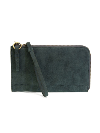 Wristlet/Wallet Faux Suede Deep Teal Karina Convertible Women's L8244-67