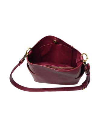 Kayleigh Side Pocket Bucket Bag Garnet L8089-530