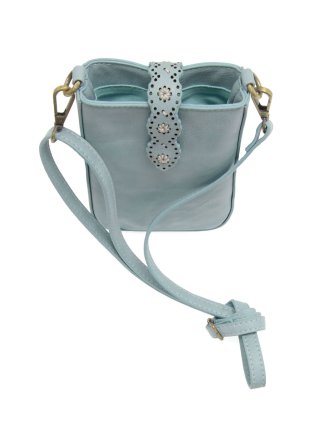 Phone Purse Lazer Cut Daisy Blue Sugar L8347-125