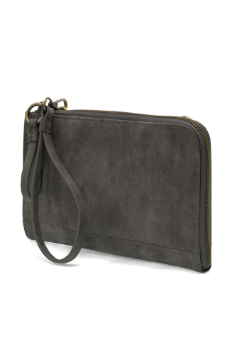 Wristlet/Wallet Faux Suede Shdow Grey Karina Convertible Women's L8244-10
