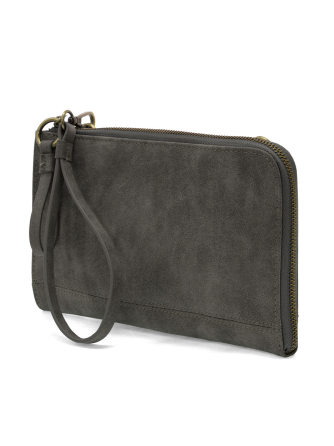 Wristlet/Wallet Faux Suede Shdow Grey Karina Convertible Women's L8244-10