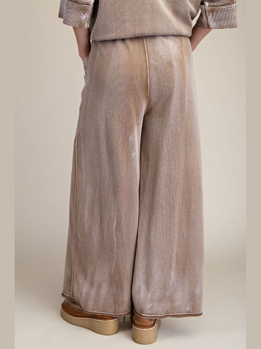 Pants Camel Drawstring 2Pocket Terry Knit Women's EB57026
