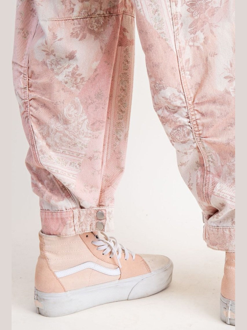 Easel- Pants Vintage Rose Floral Print 4Pocket Women's Eb9074vr