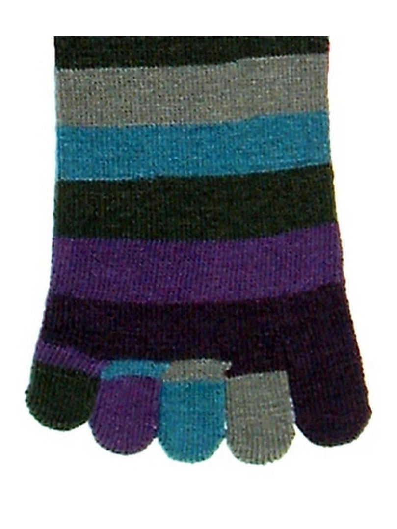 Women's Toe Sock Peacock Stripe Ft210