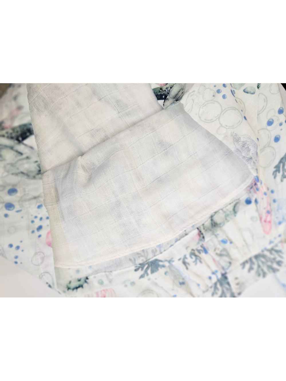 Dress Happy Turtles 100 % Gauze / Cotton White Sea Animals Toddler HAPTUR240