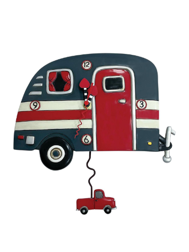 Wall Clock - Camper LIfe - Red - P2150