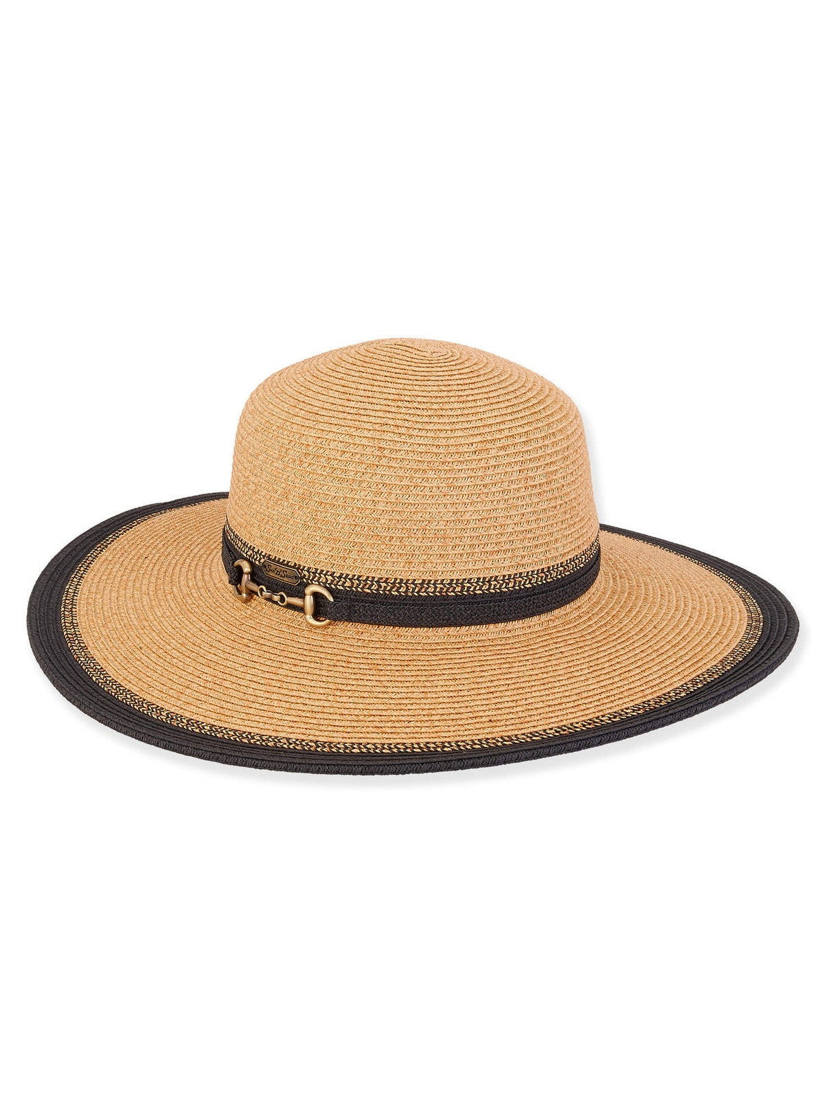 Hat Black Paper Braid Floppy 4" Brim Women's-Hh2972B