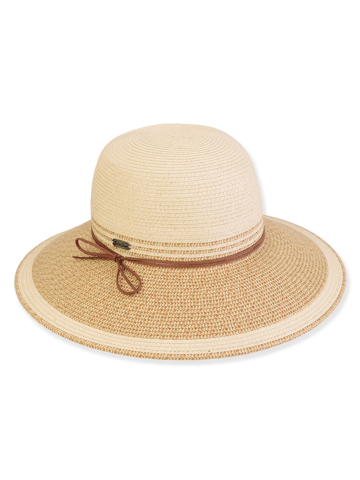 Hat Tan Paper Braid Bucket Brim Adjustable 4" Brim Women's-Hh3222B