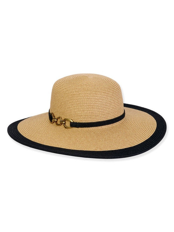 Hat Tan Paper Braid Floppy Adjustable 4" Brim Women's-Hh3279B