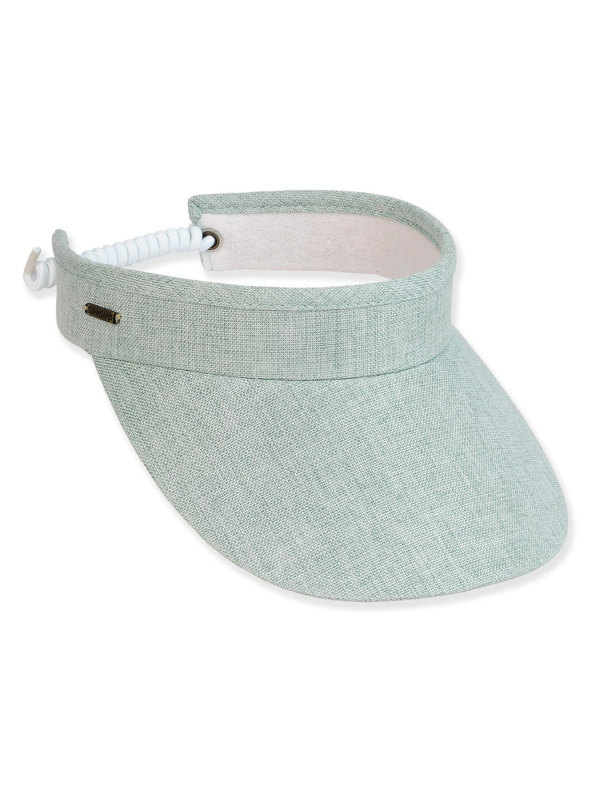 Visor Green Polyester Visor 3.5" Brim Women's-Hh3404E