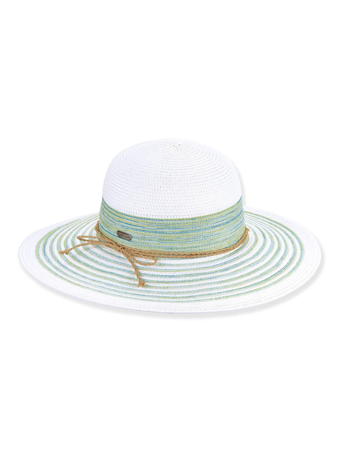 Hat Turquoise Paper Braid Floppy Adjustable 4" Brim Women's-Hh3436B