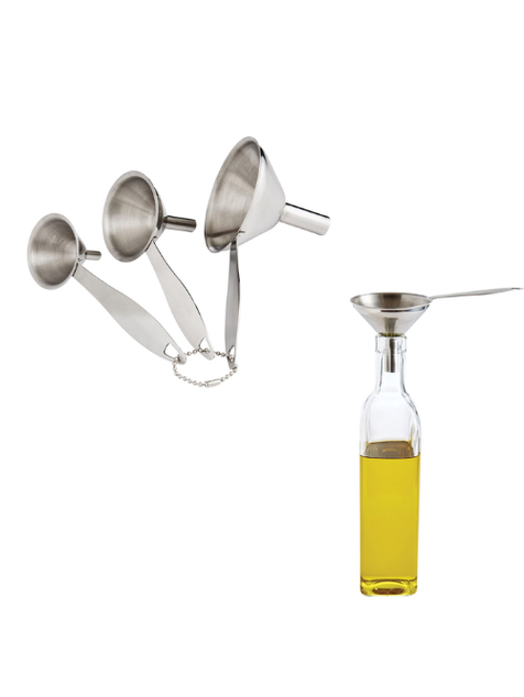 Stainless Steel Condiment Funnels - 3pc set