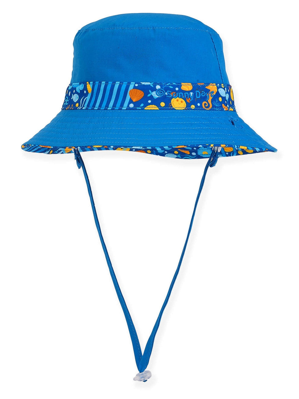 Hat - Reversible-Blue/Sea/ Creatures-Poly Bucket Brim- Chidren -Hk428