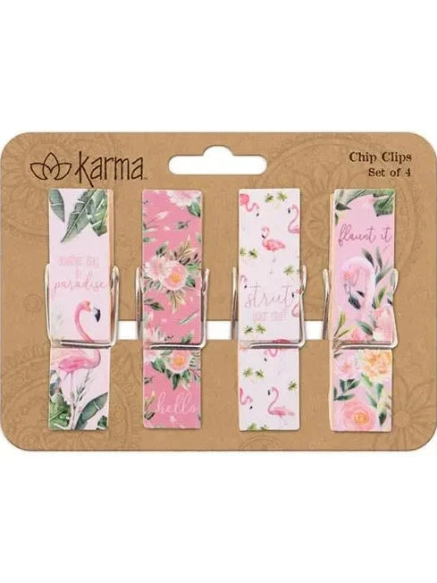 Clips Chip Flamingo 4Pc Set ka2025-63