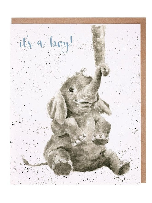 Card AOC015 Precious Boy It's a Boy! Elephant
