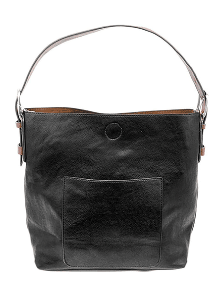 Classic Hobo Bag Coffee Handle Black Cedar L8008-00