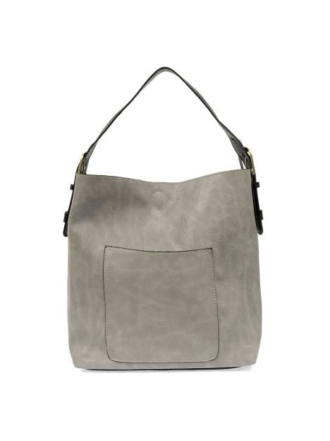 Classic Hobo Bag With Insert Grey L8008-98