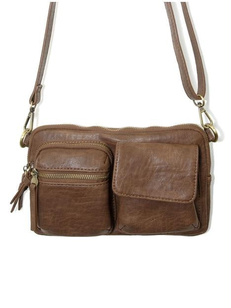 Kendra Cargo Pocket Sling / Crossbody Bag Saddle Brown Women's L8185-02