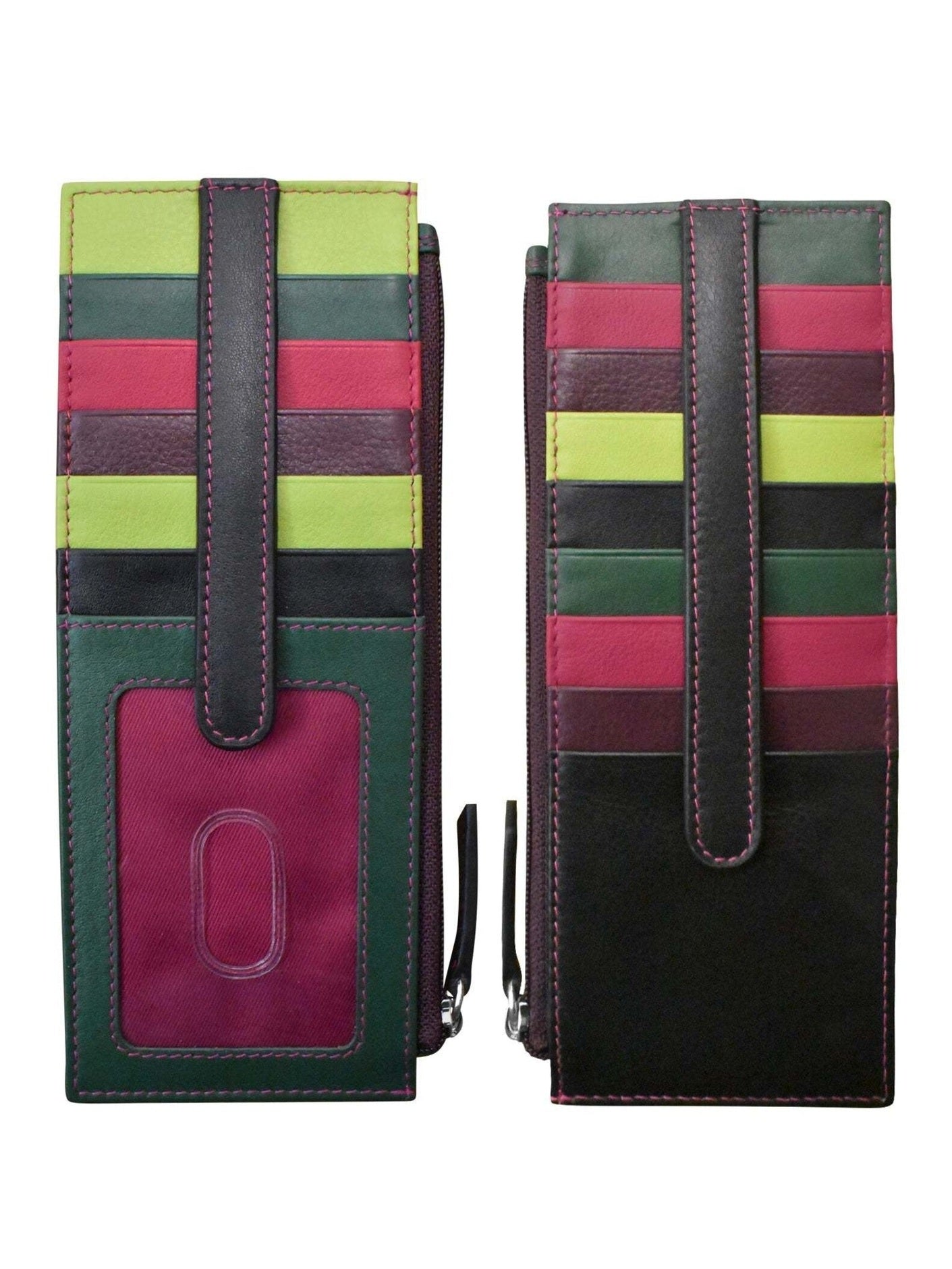 Forest Multi Leather Double Sided Long Credit Card Holder