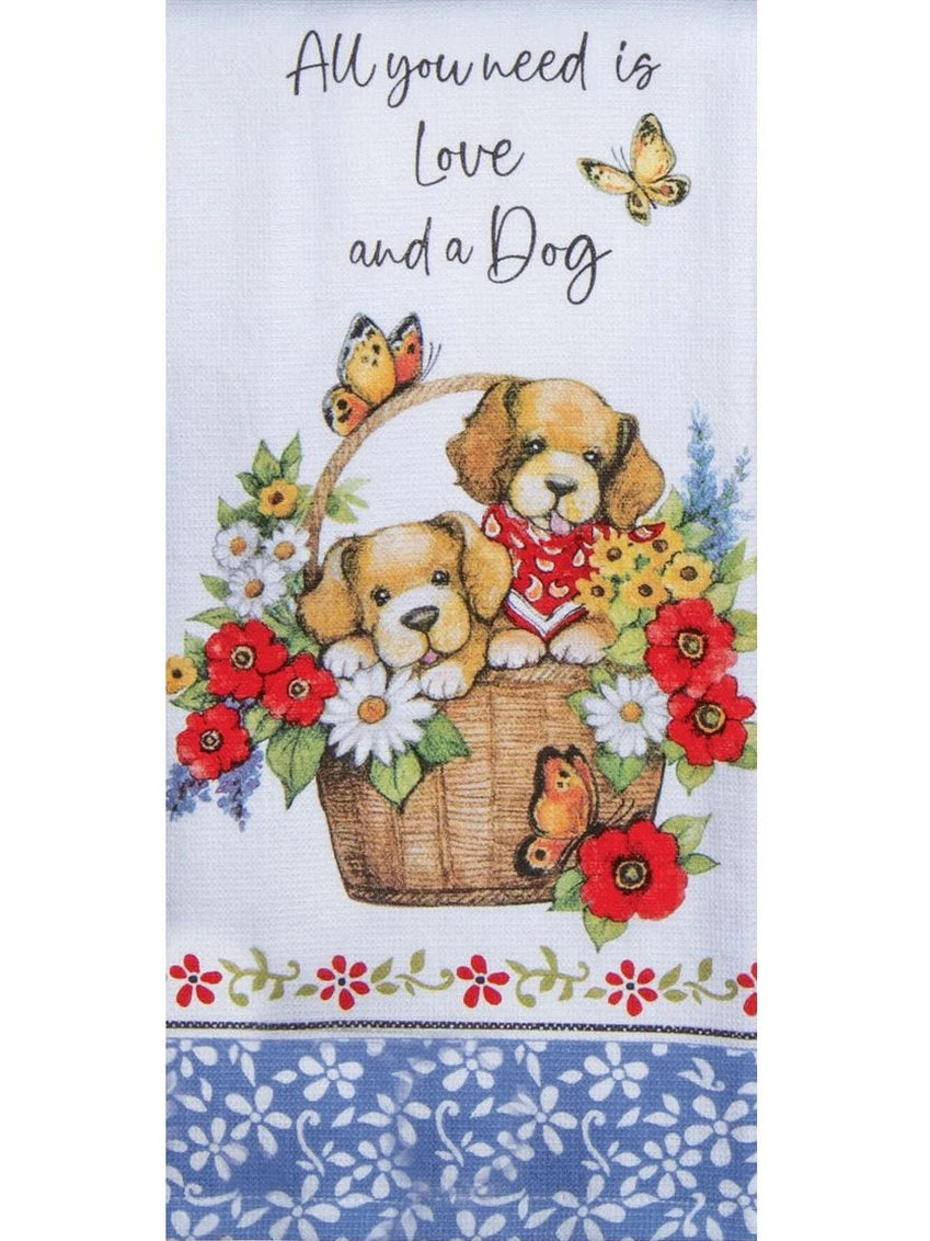 Tea Towel Love A Dog Dual Purpose Terry R8257