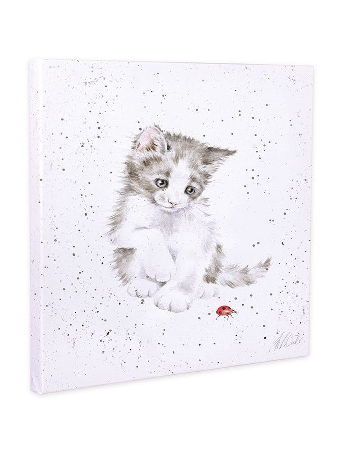Wrendale Canvas Art ltw-cans006 8x8" Kitten Ladybird