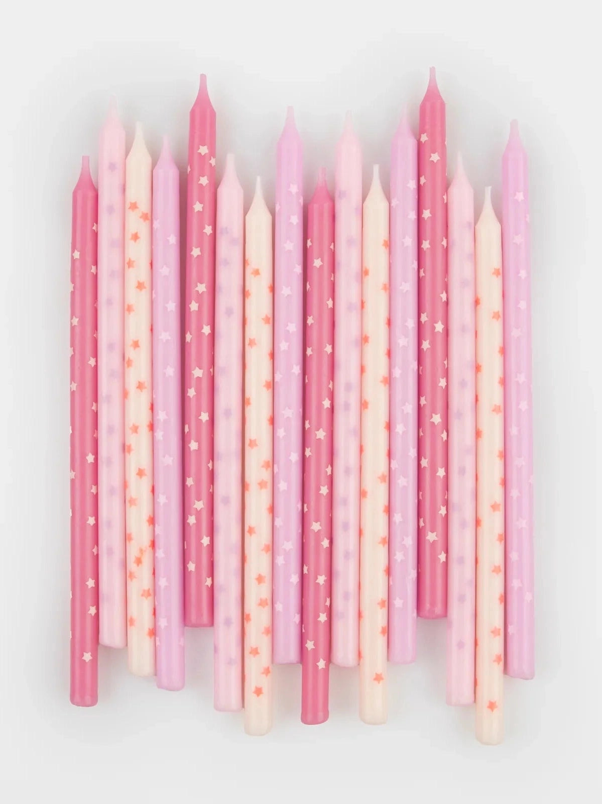 Birthday Candles Pink Star Candles 16Pc 276548