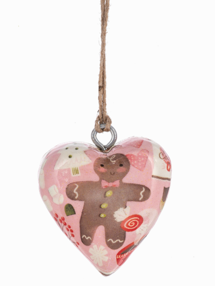 Mini Wooden Hearts Christmas Ornament 4 Styles Mx197487