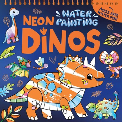 Coloring Book Neon Dino's Water Paint Children's 391441
