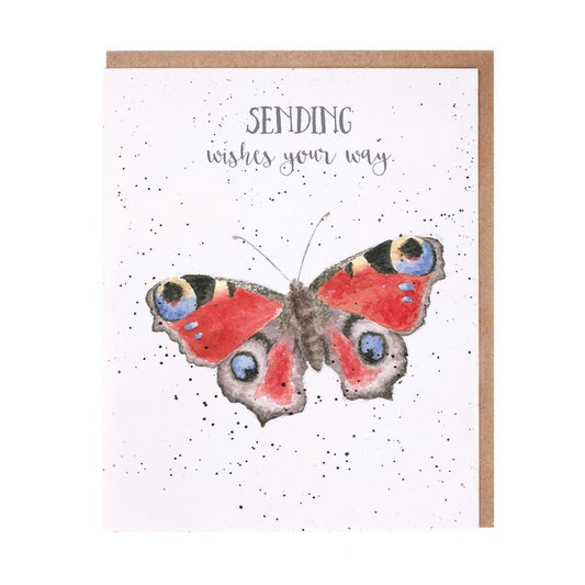 Card - AOC118 Sending Wishes Your Way - Butterfly 