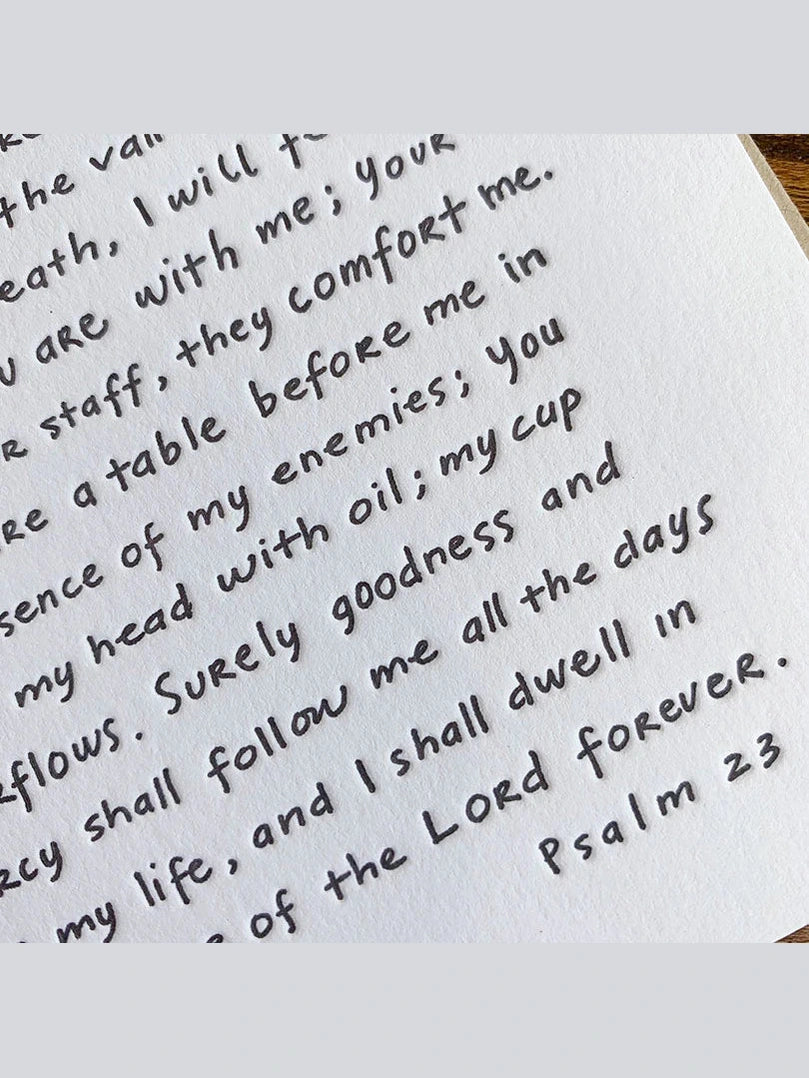 Card Flat Note Psalm 23 Nc584
