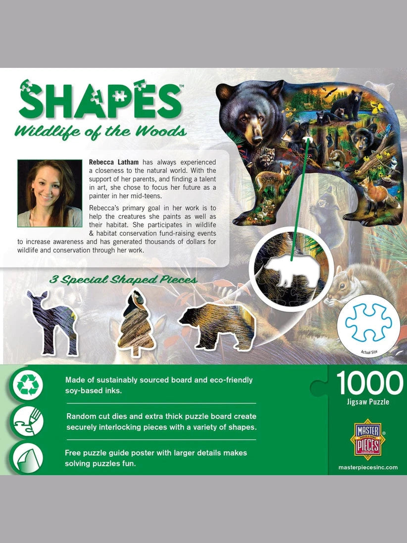Puzzle 1000 Pc Shapes Wild Life Of The Woods 72145.01