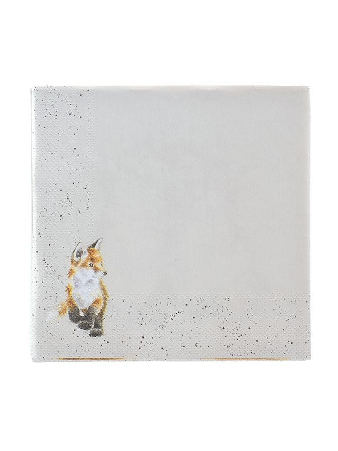 Paper Cocktail Napkins - K034 - Contentment Foxes