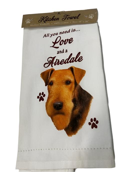 Towel -Airedale Dog -